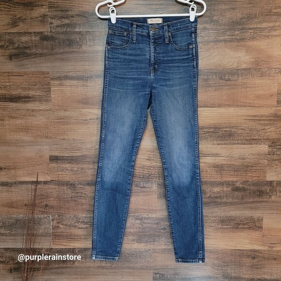 Madewell Jeans Size 26 Skinny 10" High Rise Tummy Control Hayes Wash F4684 - Picture 1 of 13